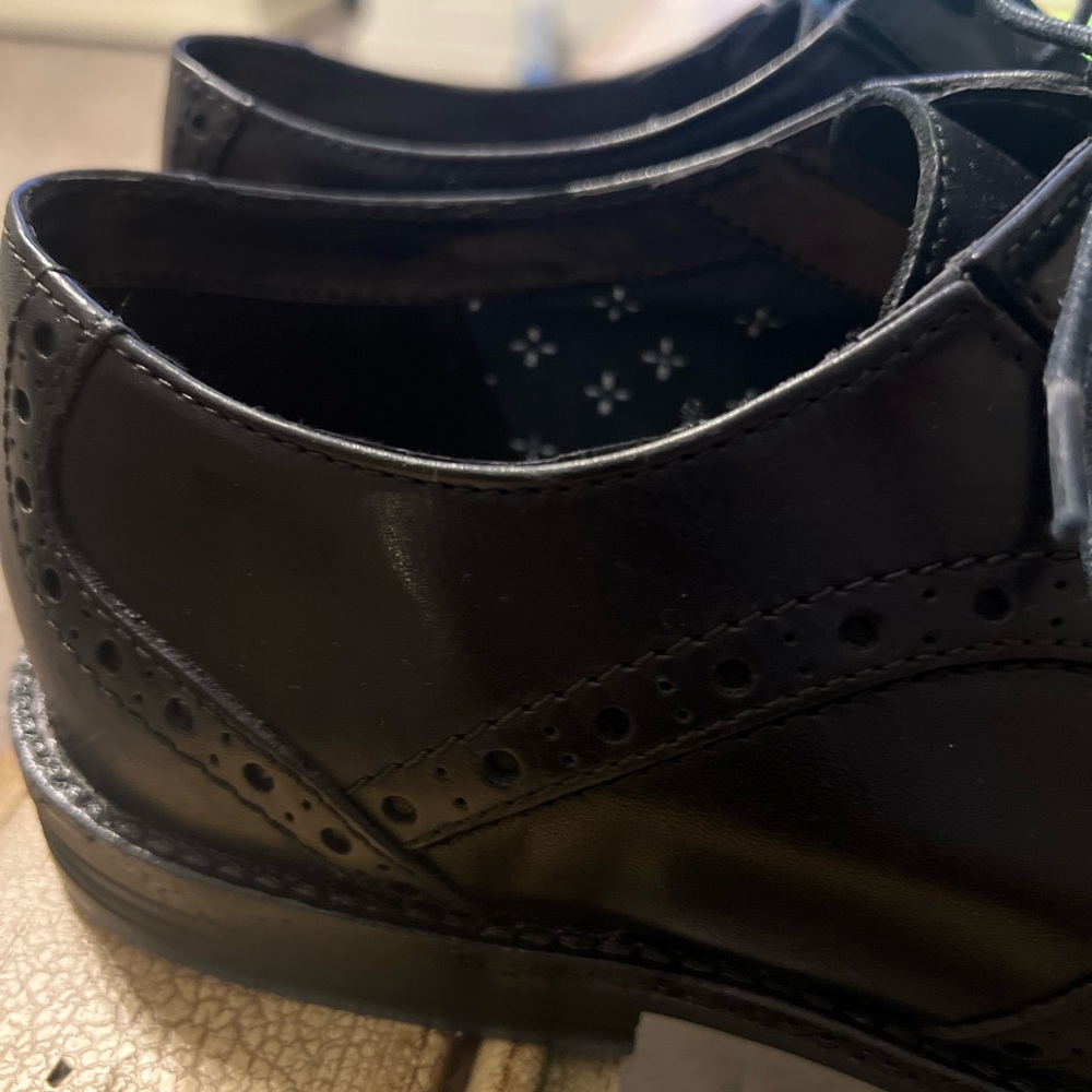 NWOB Clarks Wingtip Full Brogue Black Leather Oxford Men Shoes 11.5M - Picture 11 of 15